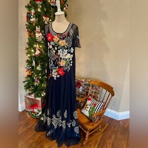 Johnny Was HALLIE mesh dress XL NWT